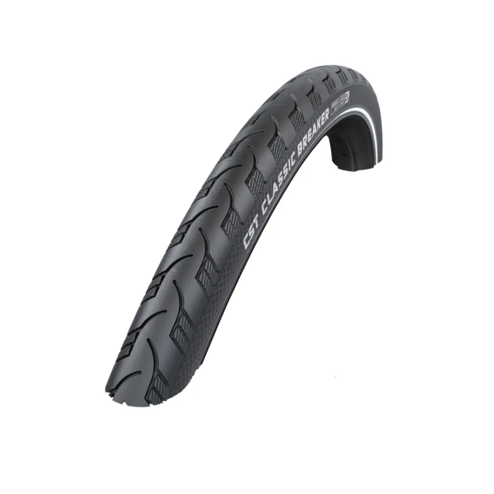 CST Breaker (1 mm anti-lek) Zwart met zijreflectie. 28x1.50 ETRTO 40-622