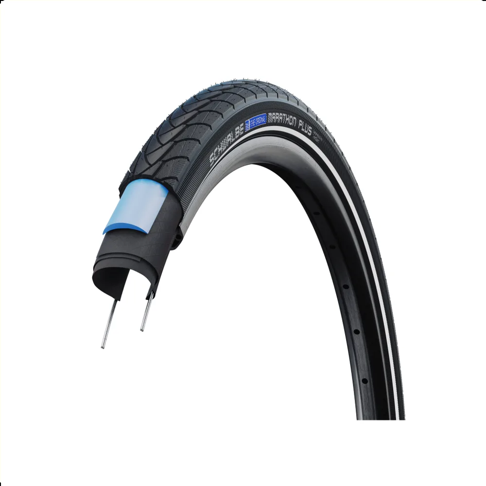 Schwalbe Marathon Plus (Smartguard 5mm anti-lek), Zwart met reflectie, 28x1.50, ETRTO 40-622