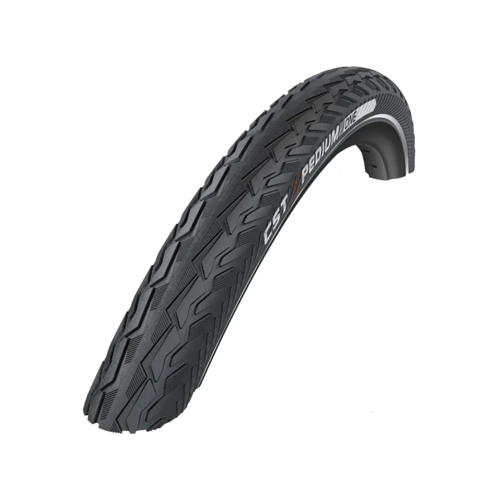 CST Xpedium One (1mm anti-lek) Zwart met zijreflectie. 28x1½ ETRTO 40-635