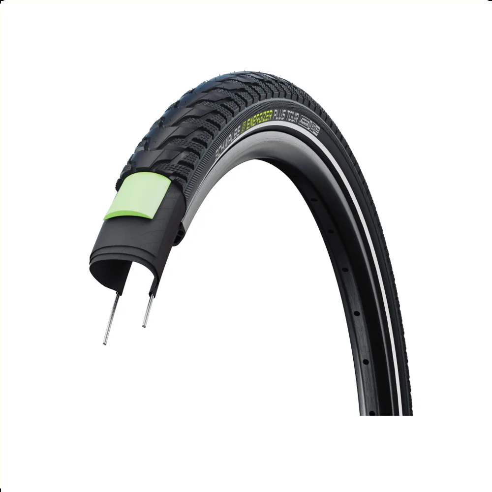 Schwalbe Energizer Plus TOUR Perf (Greenguard 3mm anti-lek), Zwart met reflectie, 28x1.40, 700x35C ETRTO 37-622