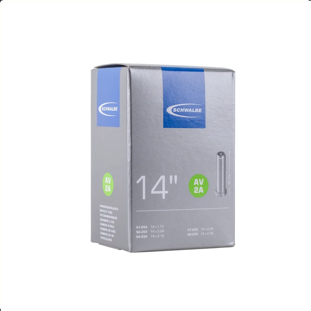 Schwalbe Binnenband AV2A, 14x1.75 ETRTO 47/60-254, Autoventiel AV 40mm