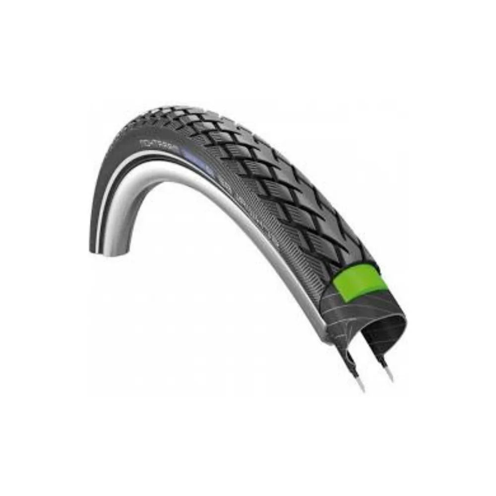 Schwalbe Marathon oa voor E-Bikes (Greenguard 3mm Anti-lek), Zwart met reflectie, 28x2.0 ETRTO 50-622