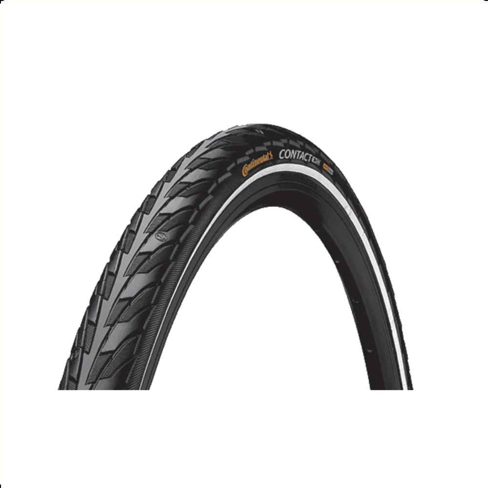 Continental Contact buitenband, Zwart met reflectie, 28x1 5/8x1 3/8, ETRTO 37-622 (25km/h E-Bike approved)