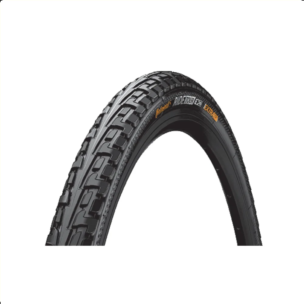 Continental Ride tour buitenband, Zwart met reflectie, 28x1 5/8x1 3/8, ETRTO 37-622 (25km/h E-Bike approved)